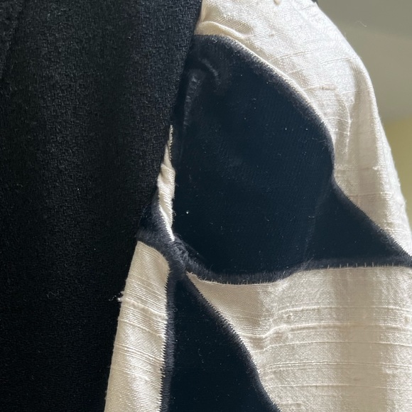 Vintage Louis Feraud Black Geometric Print Dress - Picture 3 of 6